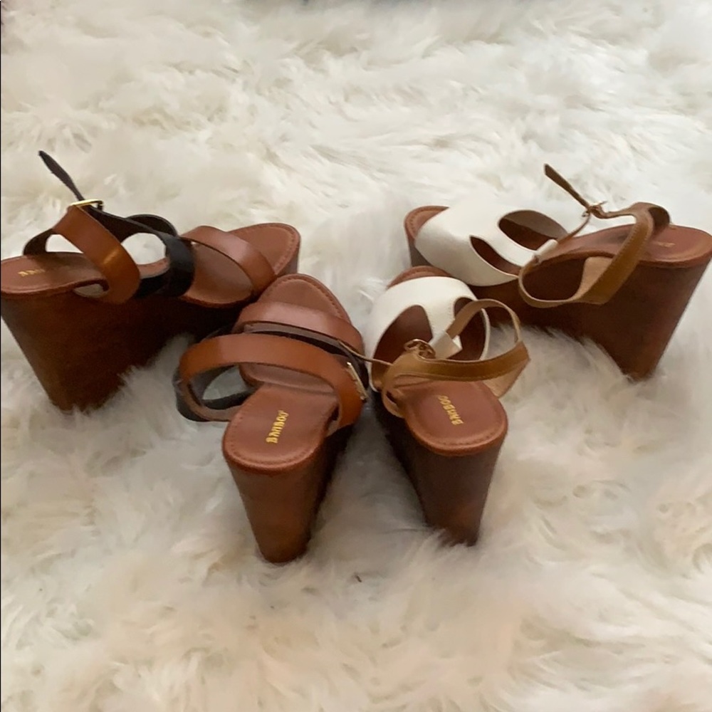 Two pair of bamboo wedges size 10